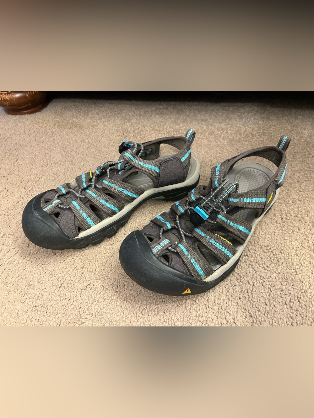 KEEN Women’s Closed-Toe Strappy Sport Sandals Gray/Blue Non-Slip US 7.5